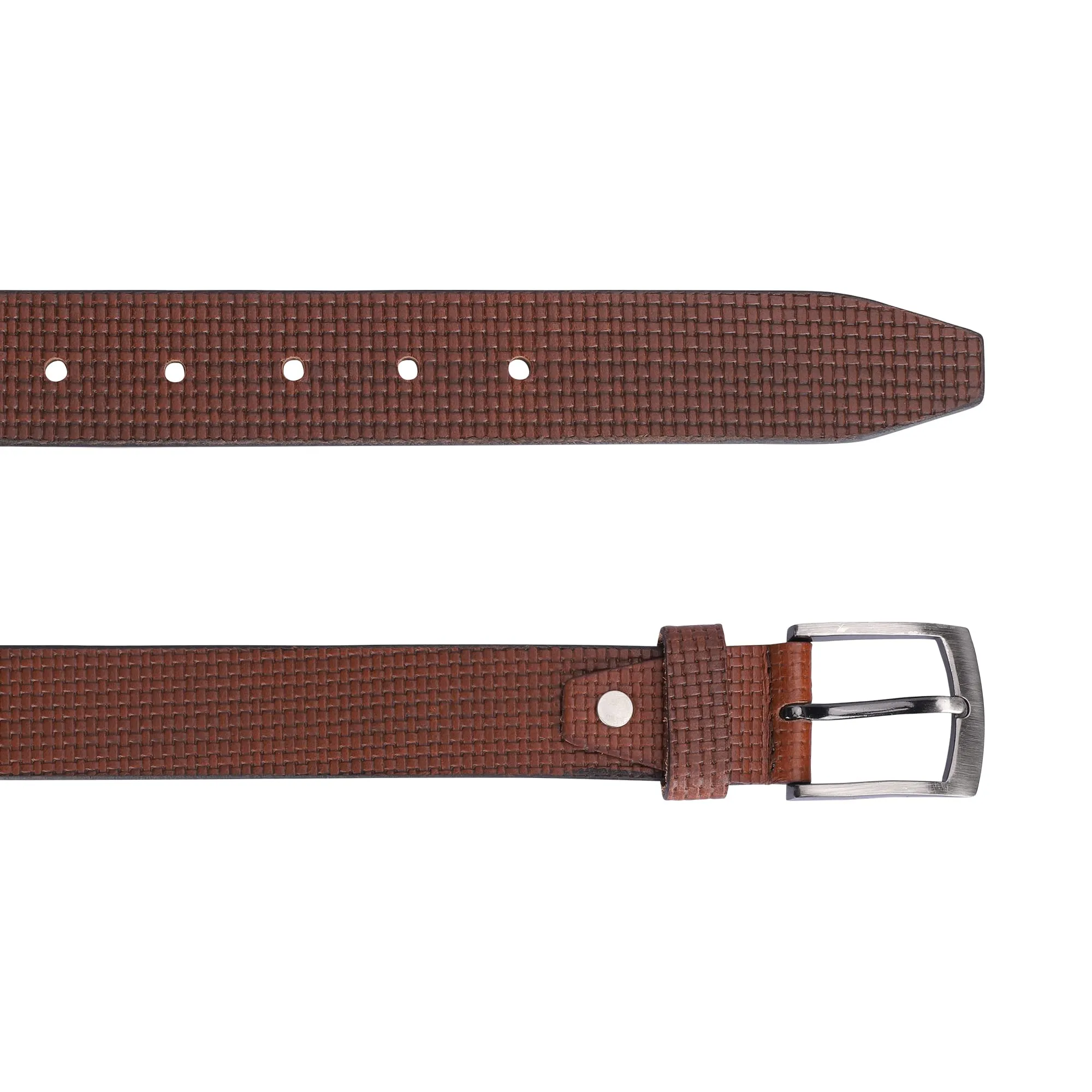 THE CLOWNFISH Men's Genuine Leather Belt -Tan (Size-32 inches)