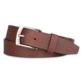 THE CLOWNFISH Men's Genuine Leather Belt -Tan (Size-32 inches)