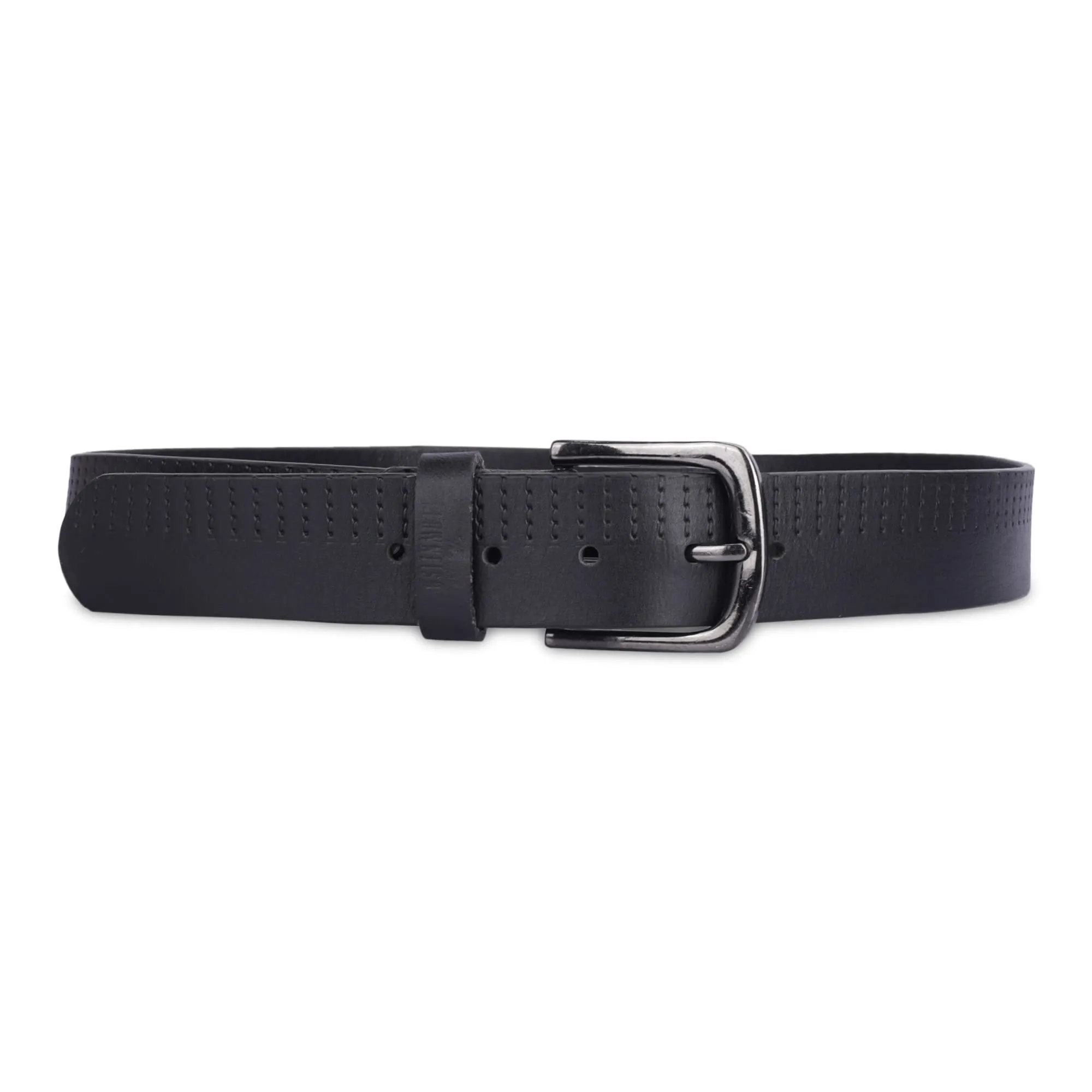 THE CLOWNFISH Men's Genuine Leather Belt with Design -Black (Size - 36 inches)