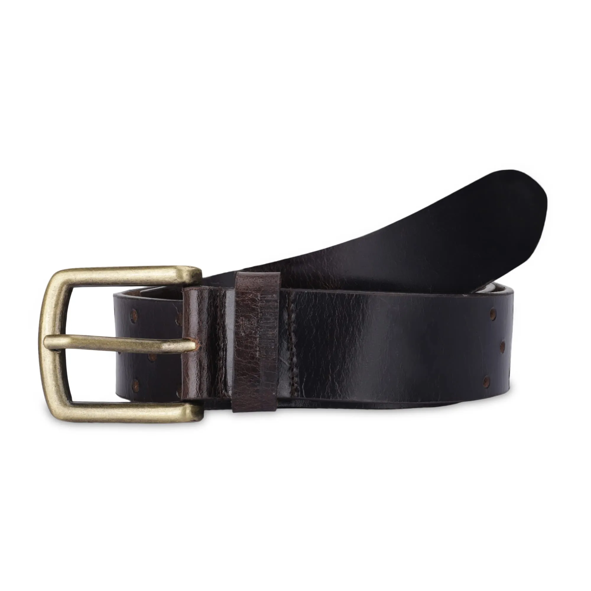 THE CLOWNFISH Men's Genuine Leather Belt with Textured Design- Burgundy (Size-32 inches)