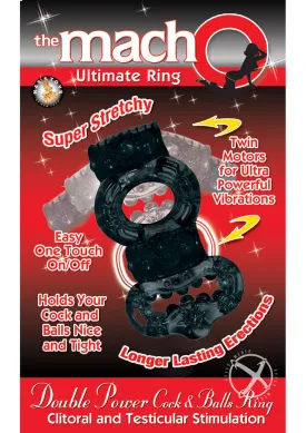 The Macho Ultimate Ring Double Power Cock and Ball Vibrating Cock Ring