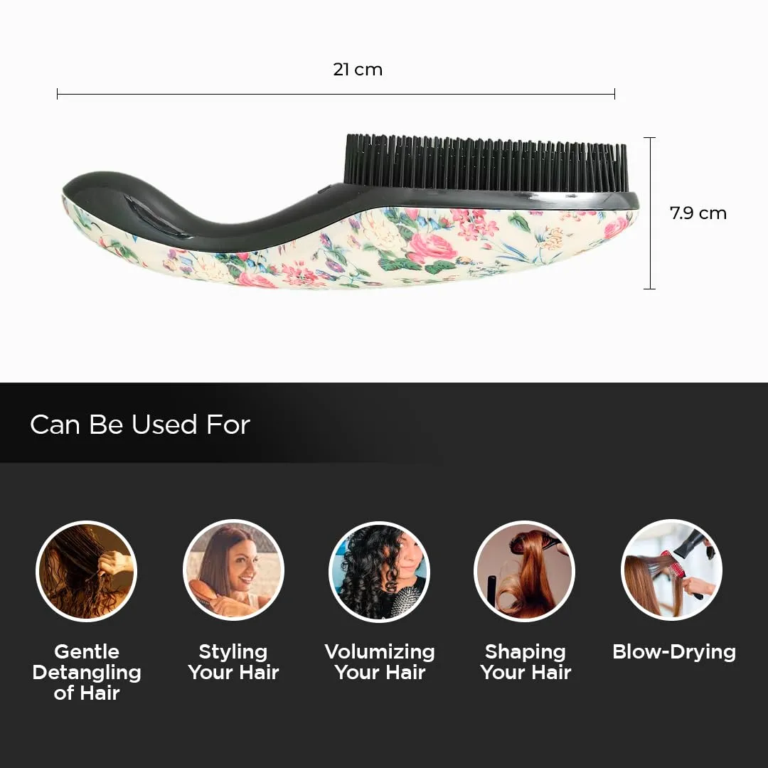 UMAI Mini Detangler Hair Brush | Soft & Flexible Bristles | Compact & Stylish | Wet & Dry Hair Pain Free Detangling | Travel-Friendly | Hair Brush For Women, Men & Kids (Pack of 3)