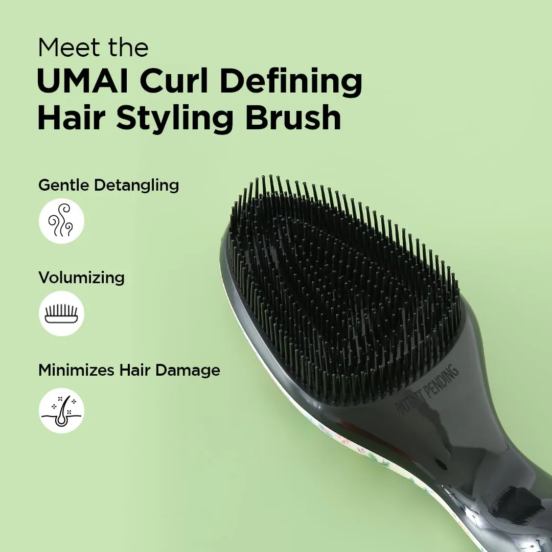 UMAI Mini Detangler Hair Brush | Soft & Flexible Bristles | Compact & Stylish | Wet & Dry Hair Pain Free Detangling | Travel-Friendly | Hair Brush For Women, Men & Kids (Pack of 3)