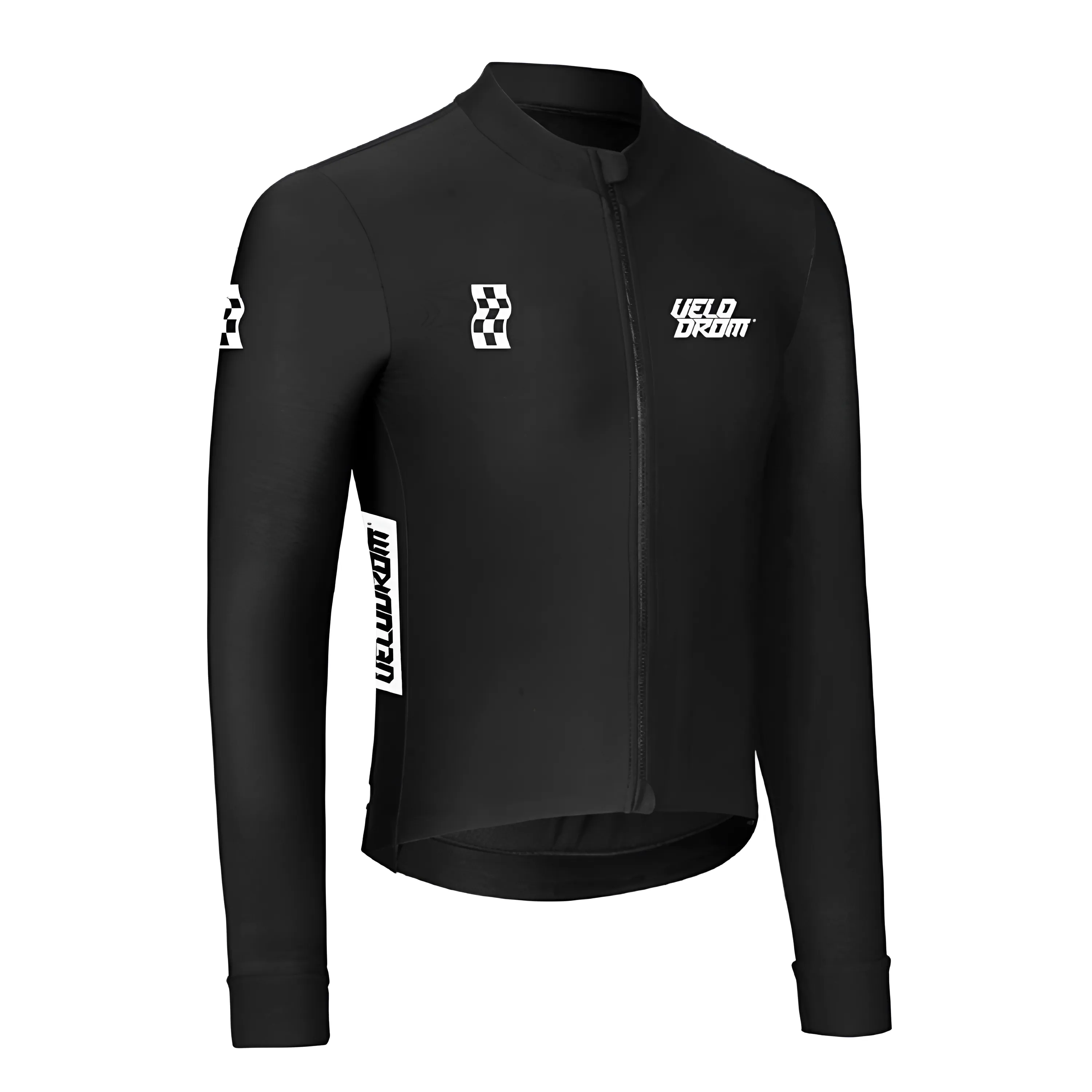 VELODROM RaceDay Thermal Long Sleeve Jersey 2.0 - Black/White