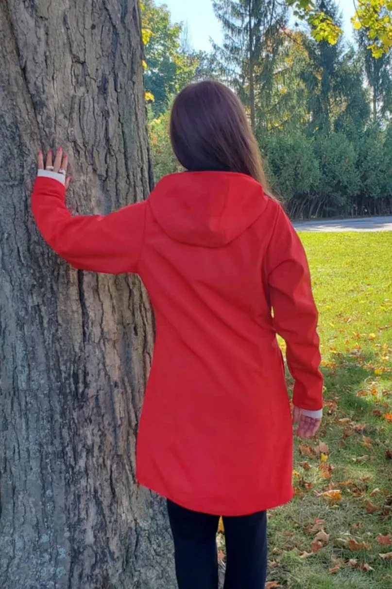 Waterproof Fleece-lined Jacket Red