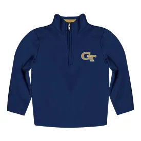 Youth Georgia Tech Yellow Jackets Buzz 1/4 Zip Navy Jacket